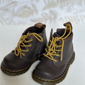 Dr Martens TODDLER 1460 WILDHORSE LEATHER LACE UP BOOTS | 5C